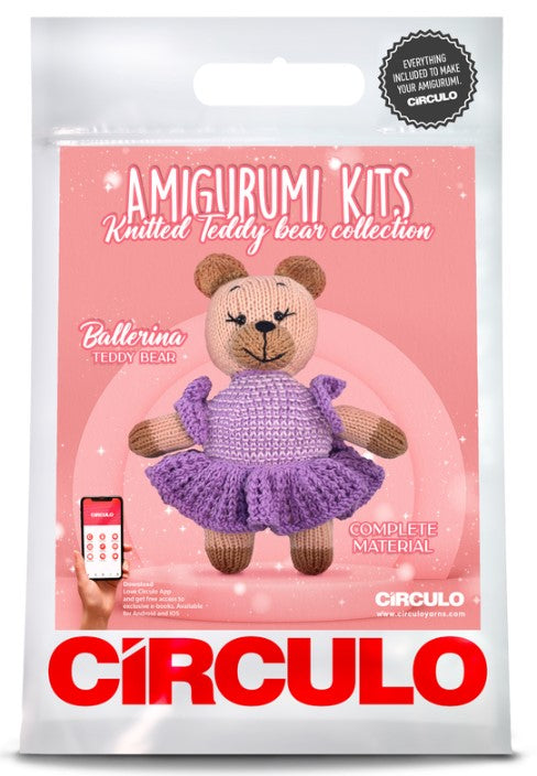 Circulo Knitted Teddy Bear Amigurumi Kit (Color #2)