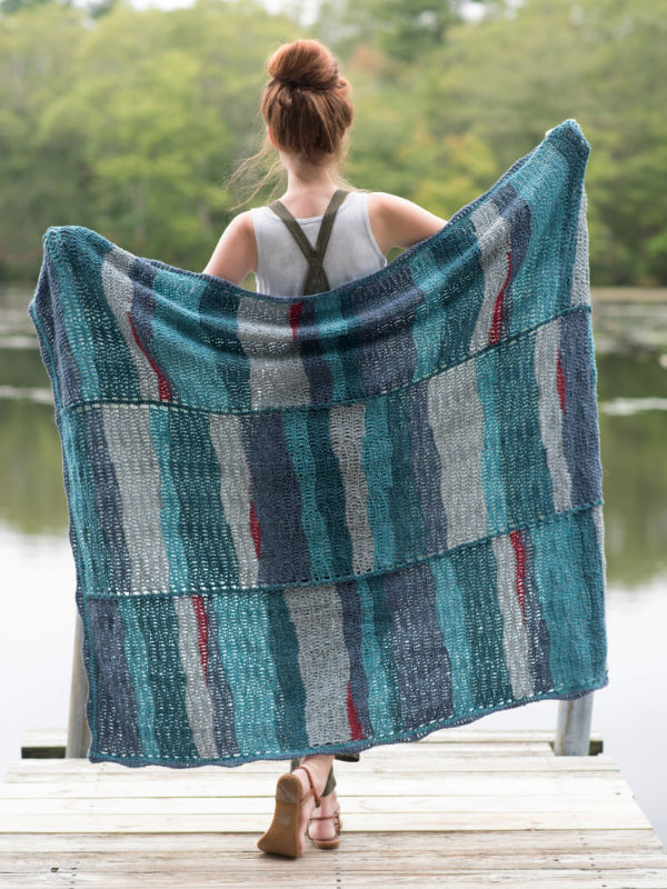 A Berroco Remix Crochet Pattern - Monet's Ocean Blanket (PDF)