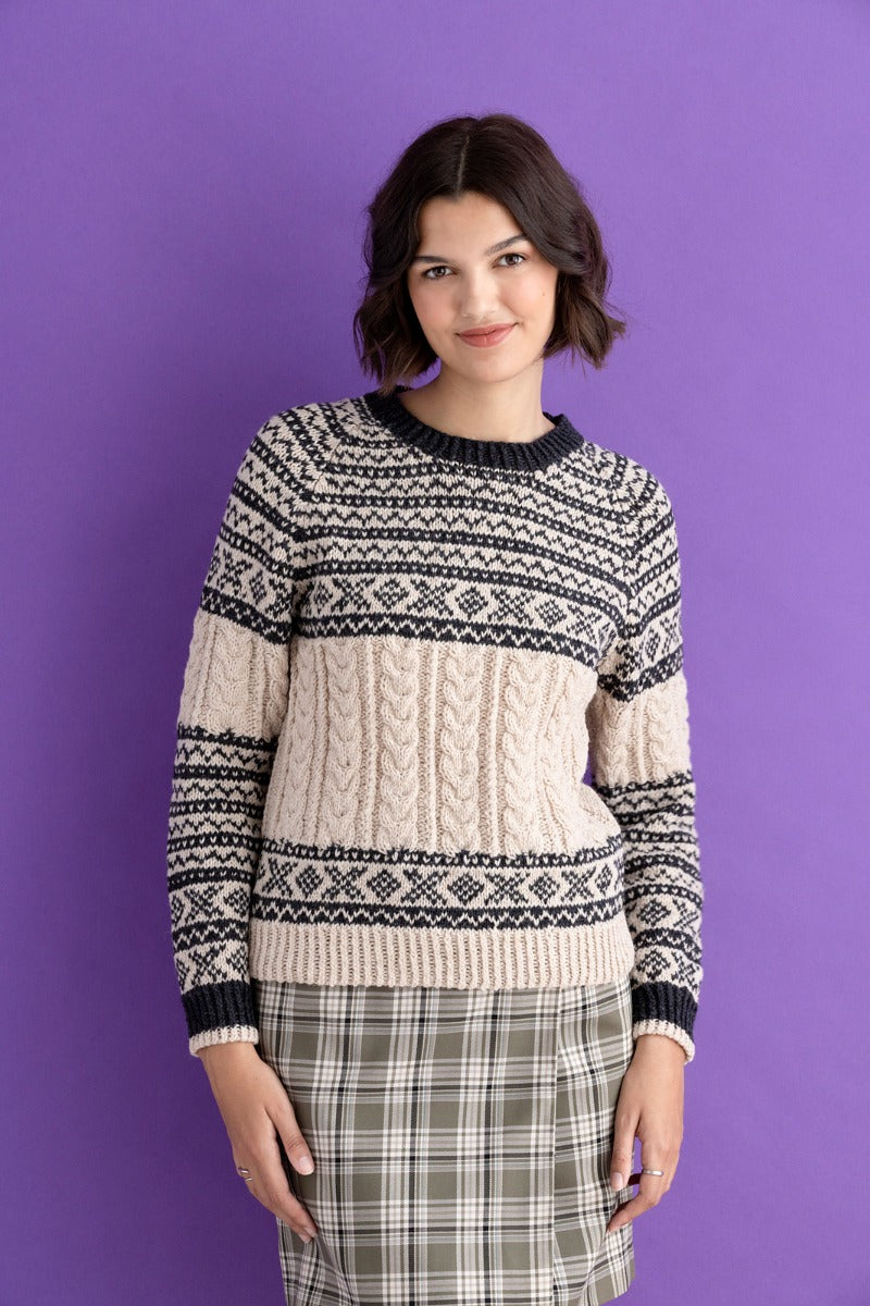 A Queensland Shetland Lite Pattern - Claudette Pullover - Free with purchases of 8 skeins of Shetland Lite (Print Pattern)