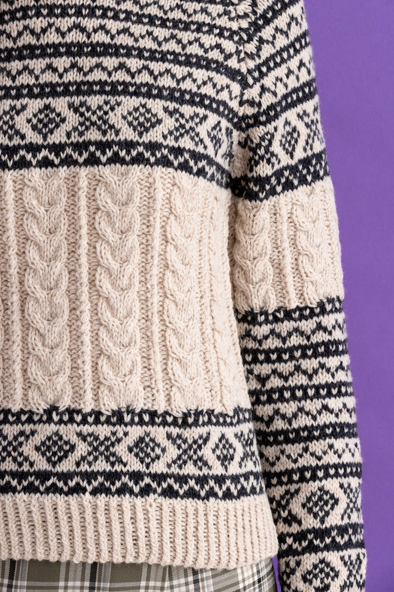 A Queensland Shetland Lite Pattern - Claudette Pullover - Free with purchases of 8 skeins of Shetland Lite (Print Pattern)