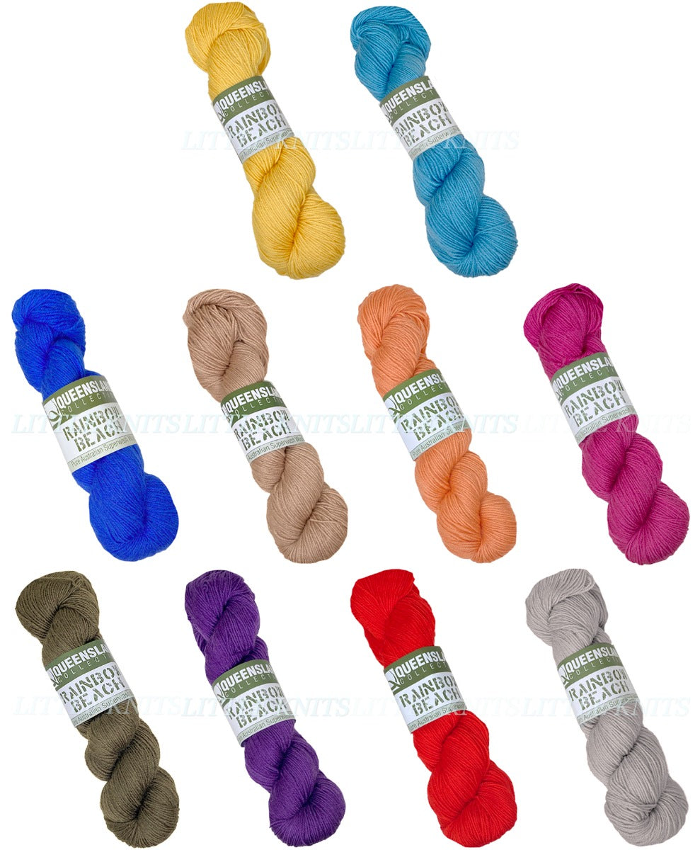 !Queensland Rainbow Beach - MYSTERY BAG (TEN Skeins, 4/3/3 Color Split) -75% OFF SALE!