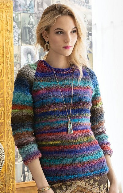 A Noro Bachi Pattern - Raglan Pullover (PDF)