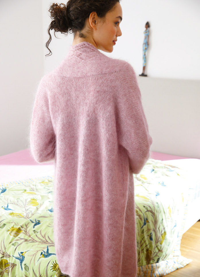 A GGH & Rebecca MOHAIR MELANGE Pattern - Long Cardigan Arwen