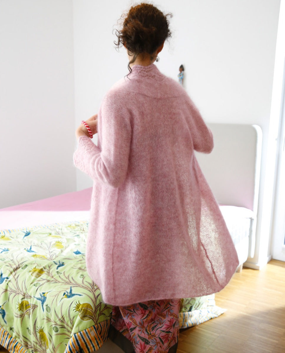 A GGH & Rebecca MOHAIR MELANGE Pattern - Long Cardigan Arwen (PDF)