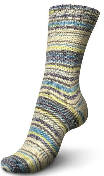 Regia 4-Ply Color - Funky Azur & Grey (Color #3793)