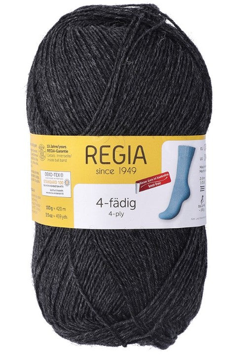 Regia 4-Ply Solids - Charcoal (Color #522)