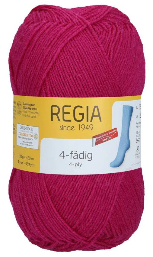 Regia 4-Ply Solids - Fuschia (Color #1051)
