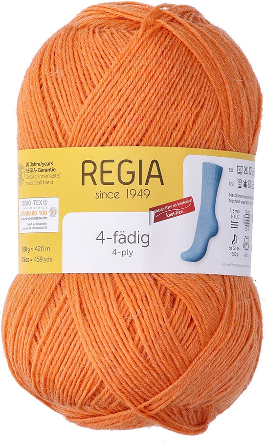 Regia 4-Ply Solids - Pumpkin (Color #1054)