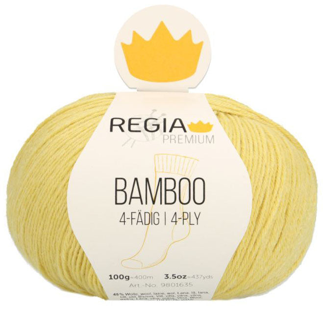 Regia Premium Bamboo - Citron (Color #20) - FULL BAG SALE (5 Skeins)