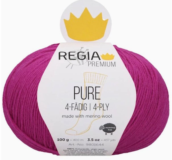 Regia Premium Pure - Magenta (Color #37) - FULL BAG SALE (5 Skeins)