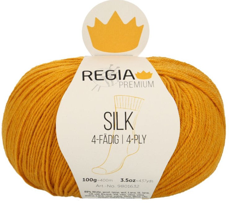 Regia Premium Silk - Gold (Color #25) - FULL BAG SALE (5 Skeins)