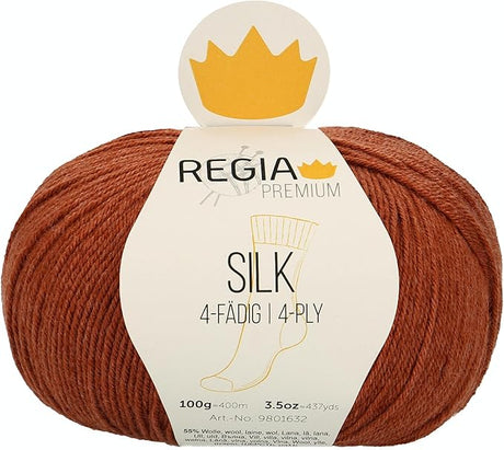 Regia Premium Silk - Rust Red (Color #85) on sale at 65-70% off at Little Knits