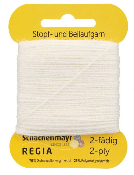Regia 2-Ply Darning/Reinforcement Thread - White (Color #2080)
