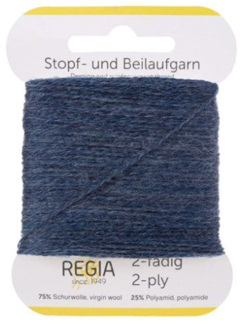 Regia 2-Ply Darning/Reinforcement Thread - Deep Denim Heather (Color #2137)