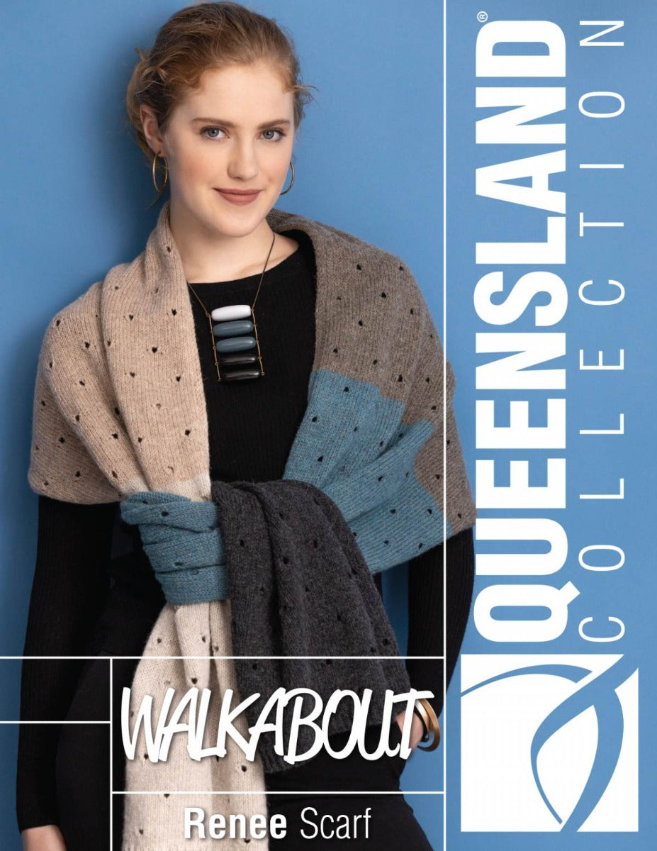 A Queensland Walkabout Pattern - Renee Scarf - Free with purchases of 10 skeins of Walkabout (Print Pattern)