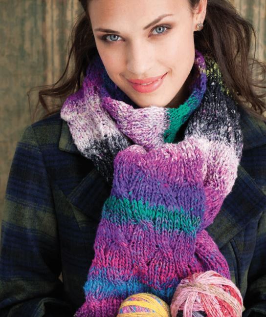 Noro Taiyo Pattern - Reversible Cabled Scarf (PDF)