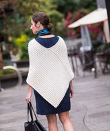 A Churchmouse Yarns and Teas Pattern - Twice Reversible Ribbed Poncho (PDF)