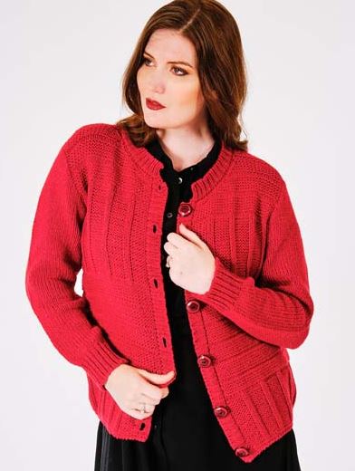 A Trendsetter Pure Love Pattern - PAT-6100S Ribbed Cardigan (PDF)