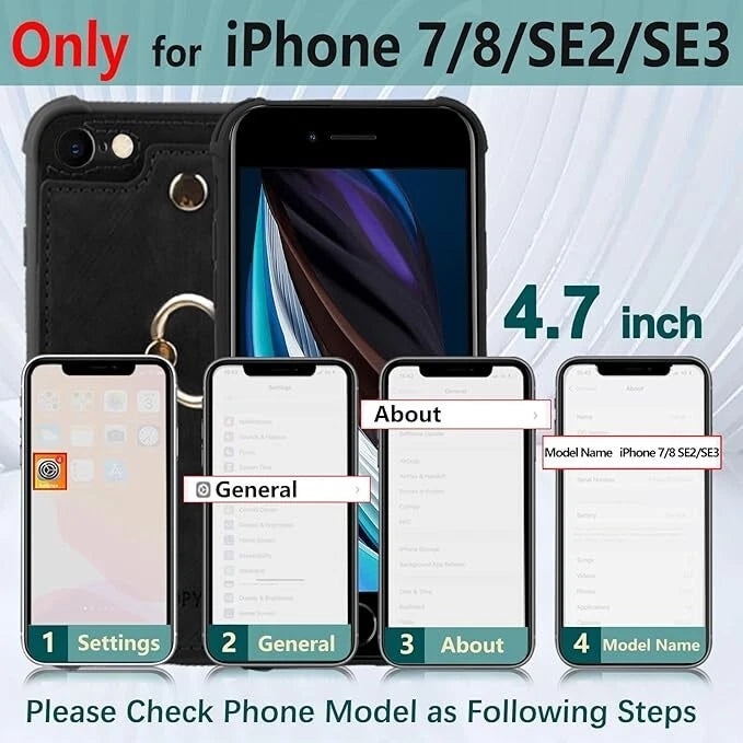 PYTWOPY Wallet Case with Card Holder Shockproof/Rotation/Rfid Block - Pink