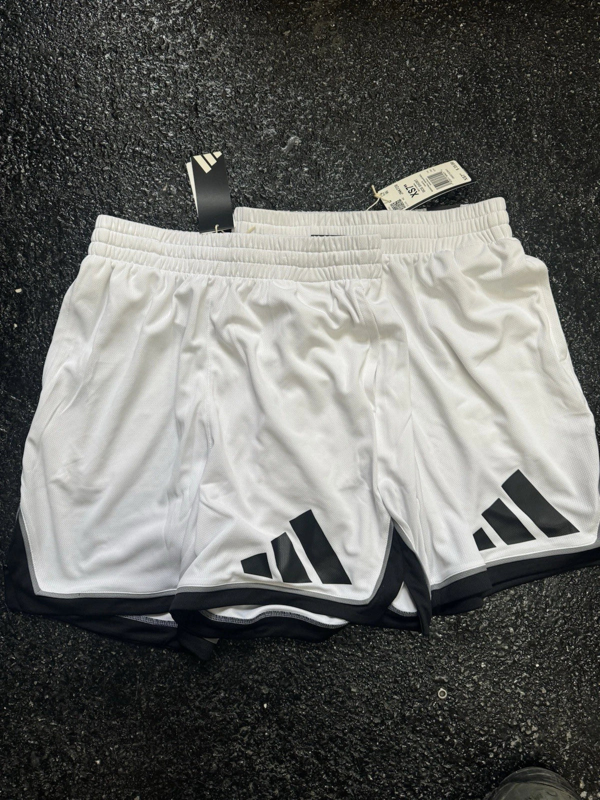 New w/ Tags 2-Pair Adidas Mens Badge of Sport Basketball Shorts Size XS