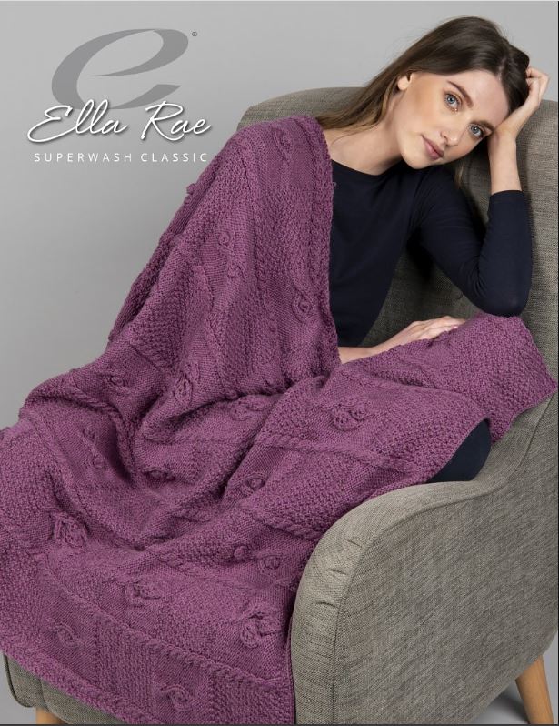 An Ella Rae Superwash Classic Pattern - Sally Blanket (PDF File) on sale at little knits