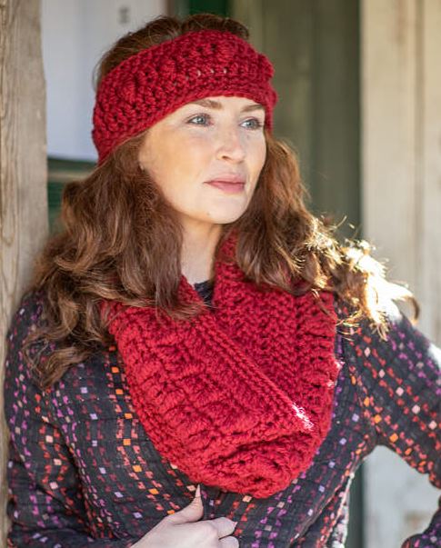 A Berroco Lanas Quick Pattern - Saorla Headband & Cowl (Crochet) (PDF)
