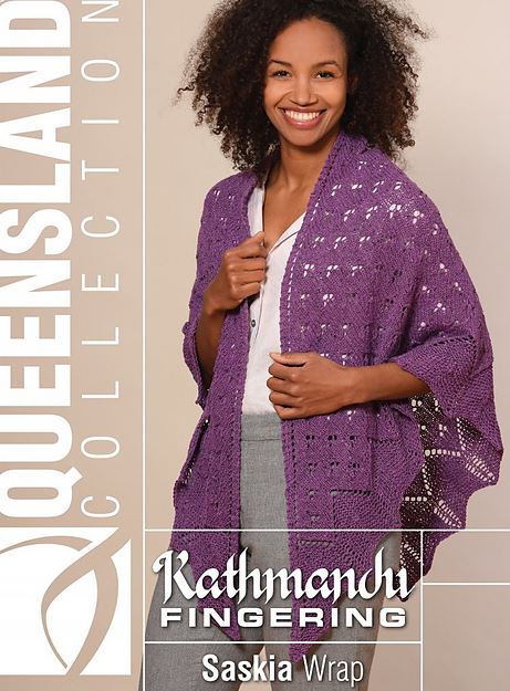 A Queensland Kathmandu Fingering Pattern - Saskia Wrap (PDF)