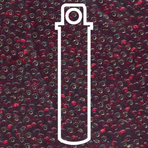 6/0 Czech Seed Beads  - Silver Lined Garnet (Color #97120) 20 Gram Tube