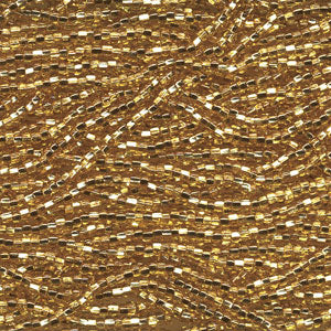 6/0 Czech Seed Beads - Gold Silver Lined (Color #17050) - 6 String Hanks, 70 Grams/900 Beads