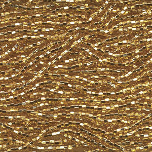 6/0 Czech Seed Beads - Gold Silver Lined (Color #17050) - 6 String Hanks, 74 Grams