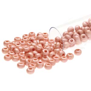 6/0 Czech Seed Beads  - Pink Opaque Luster (Color #07631) 20 Gram Tube