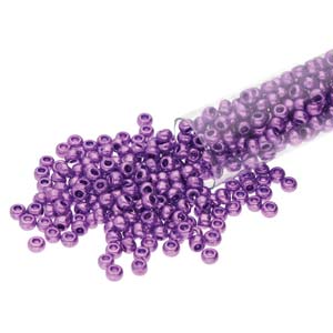 6/0 Czech Seed Beads  - Violet Metallic (Color #18328) 20 Gram Tube