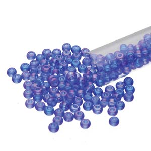 6/0 Czech Seed Beads  - Sapphire Aurora Borealis (Color #31050) 20 Gram Tube