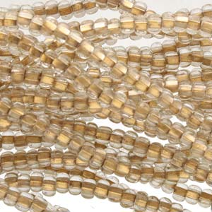 6/0 Czech Seed Beads - Crystal Bronze Lined (Color #68106) - 6 String Hanks, 71 Grams/900 Beads