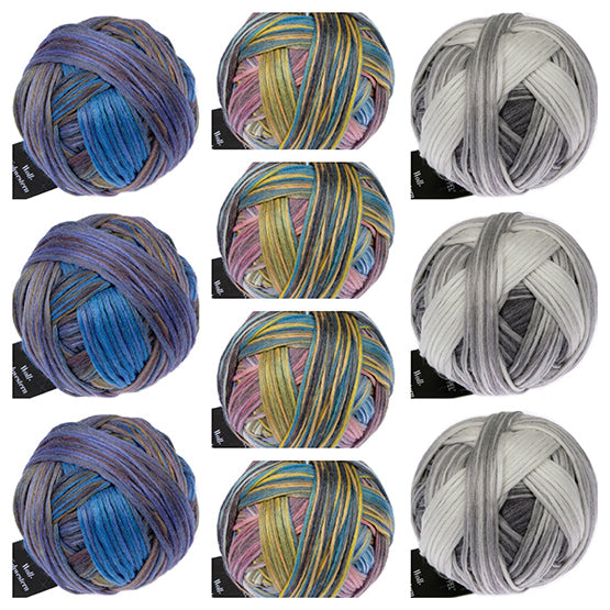 Woll-Schwestern (Wool-Sisters) By Schoppel - 10 Skein Mystery Bag - 4/3/3 Color Split