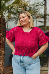 A Circulo Duna Pattern - Magenta Top (PDF) - FREE PATTERN LINK IN DESCRIPTION