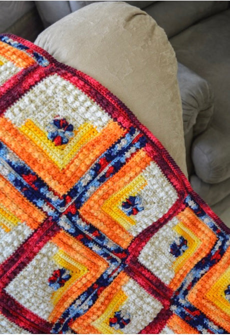 A Circulo Duna Crochet Pattern - Sherazade Throw (PDF) - FREE PATTERN LINK IN DESCRIPTION