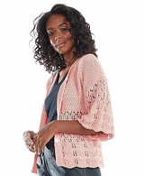 A FREE Circulo Duna Pattern - Salmon Cropped Cardigan (PDF)