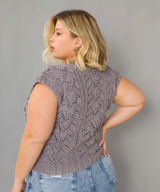 A Circulo Duna Pattern - Steel Gray Knitted Top (PDF) - FREE PATTERN LINK IN DESCRIPTION