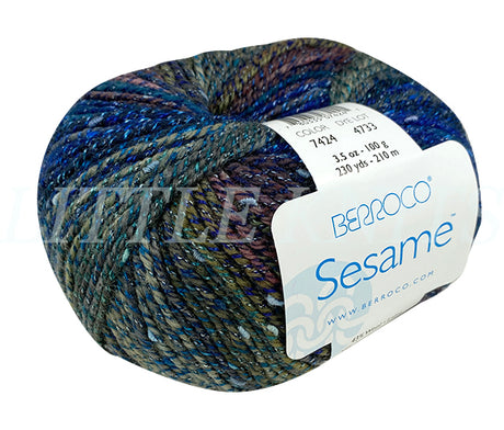 Berroco Sesame Blue Poppy Color 7424
Berroco Sesame Yarn on Sale at Little Knits
