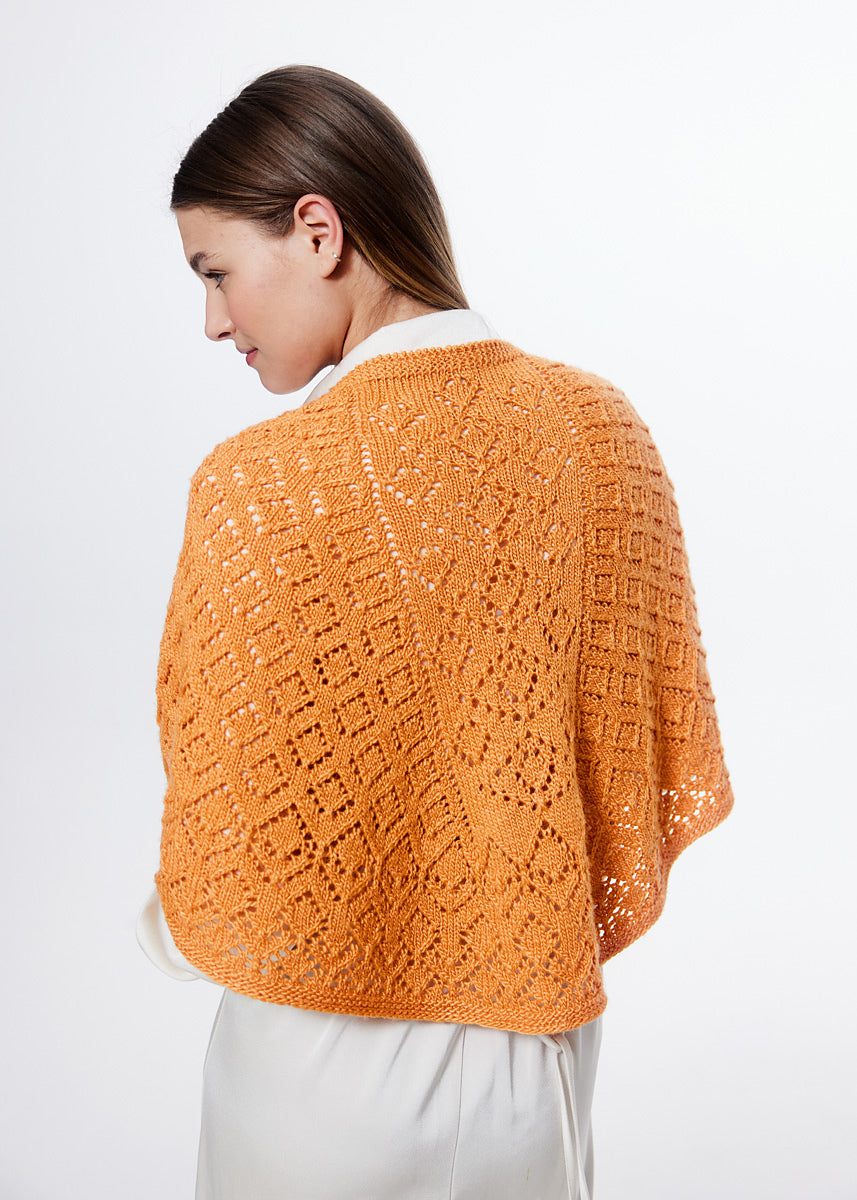 A Lana Grossa Pattern - Setosa Shawl with Openwork Pattern (PDF)