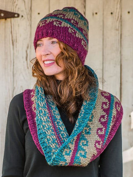 Sheridan hat and cowl knitting pattern sale at Little Knits