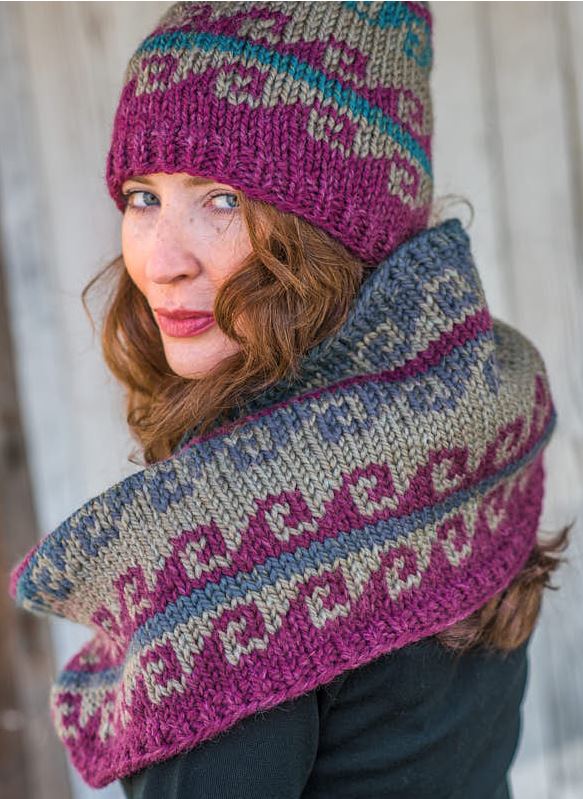 Sheridan hat and cowl knitting pattern sale at Little Knits