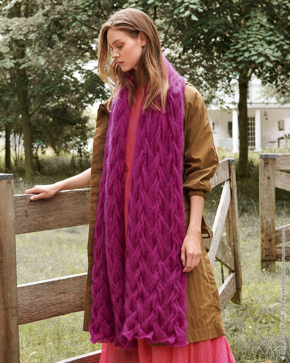 A Lana Grossa SilkHair Pattern - Scarf 19 (PDF)