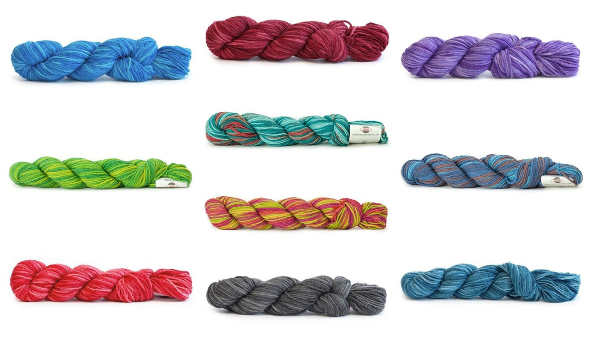 Hikoo SimpliCity Multi MYSTERY BAG - 10 SKEINS with 4/3/3 Color Split - 70% OFF SALE!