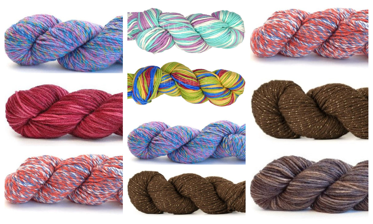 Hikoo SimpliWorsted - MYSTERY BAG OF 10 SKEINS, 4/3/3 Color Split - 70% OFF SALE!