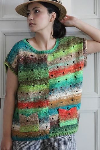 Noro Taiyo Pattern - Sleeveless Top with Pockets #26 (PDF)