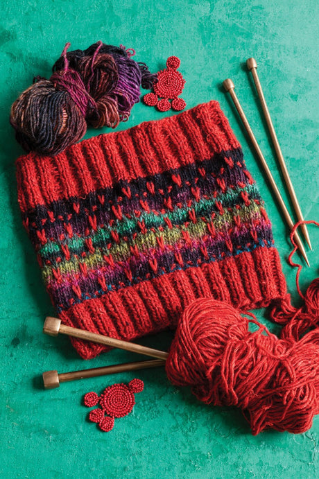 A Noro Kashirukuru or Silk Garden Pattern Slip Stitch Cowl (PDF) on sale at Little Knits