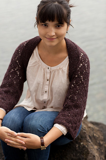A Churchmouse Yarns and Teas Pattern - Smocked Lace Wrap & Shrug (PDF)