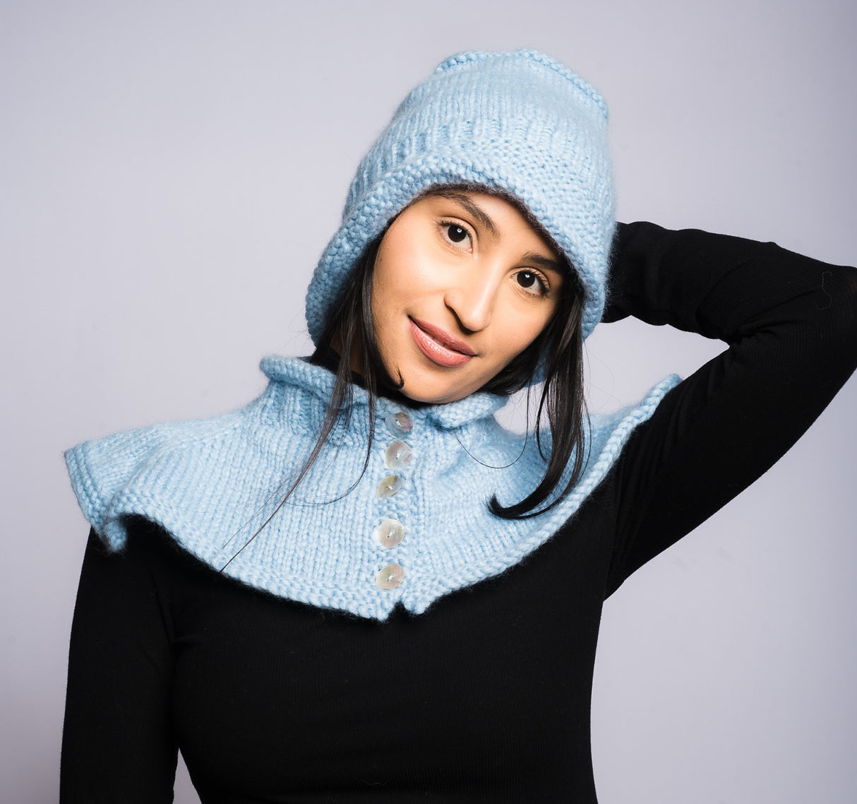 A Juniper Moon Beatrix Pattern - Smoosh Hat and Shoulder Cozy (PDF)